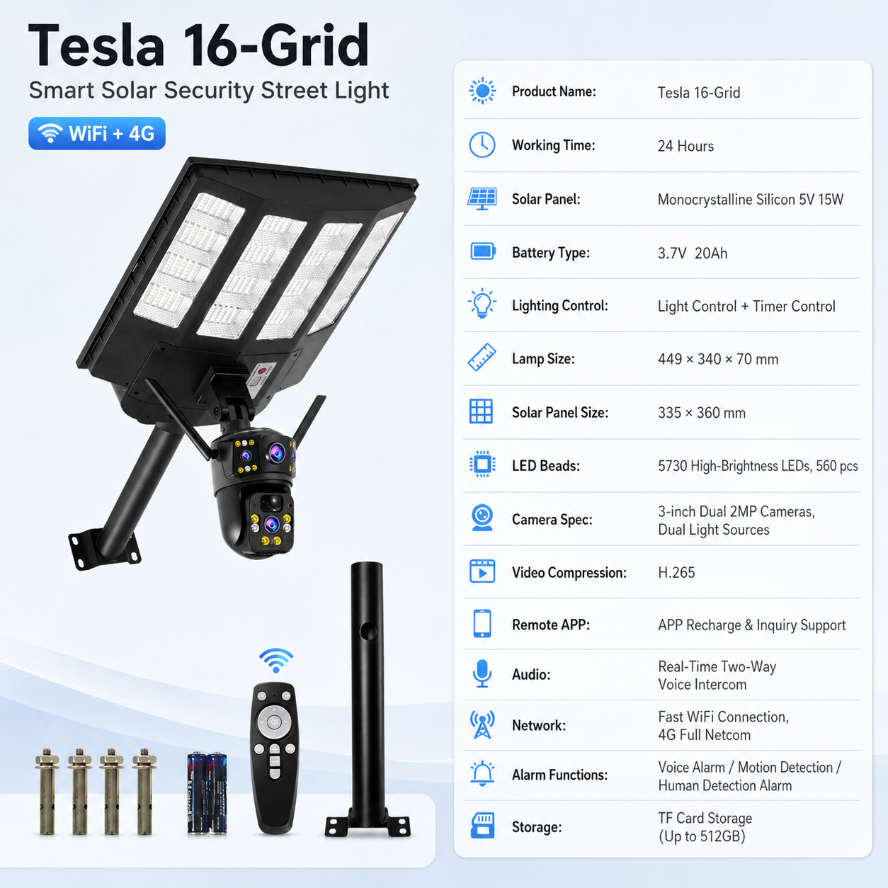 CS-1120LED Solar Monitoring Street Light SKU image 7