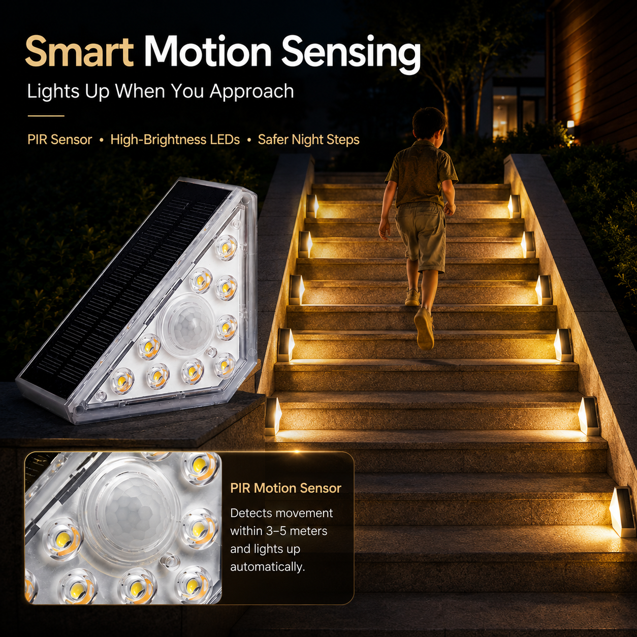 CS Solar Step Stair Sensor Light image 2