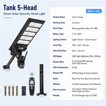CS-1000LED Solar Monitoring Street Light SKU image 8