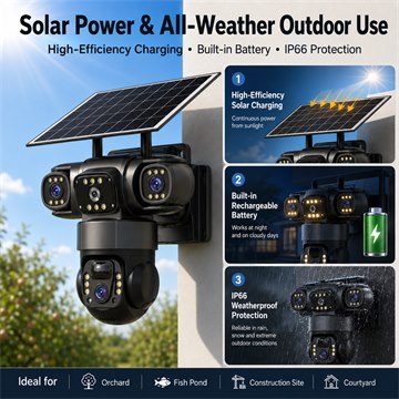 Four-Head Solar Monitoring Light image 3